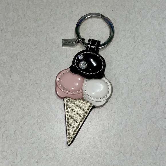 Coach Accessories Coach Ice Cream Cone Leather Keychain Bag Charm